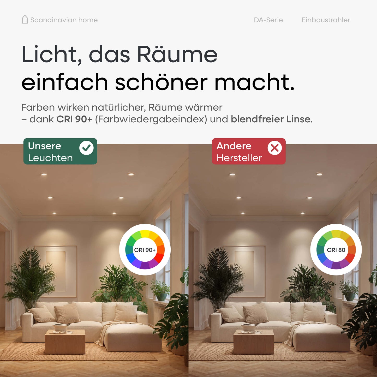LED Einbaustrahler Dimmbar Weiß-Matt I DA-Serie
