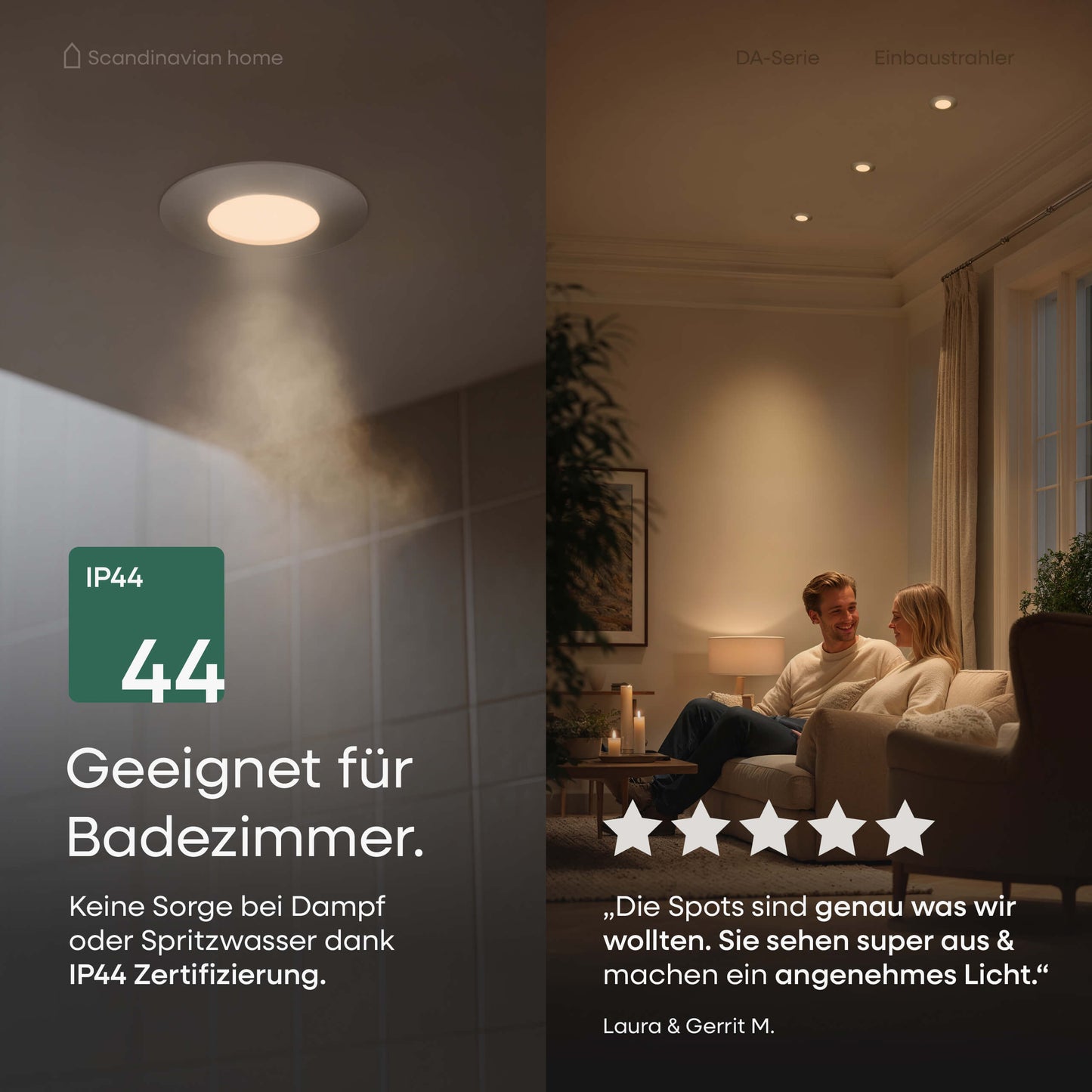 LED Einbaustrahler Dimmbar & Farbtemperatur einstellbar Aluminium I DA-Serie