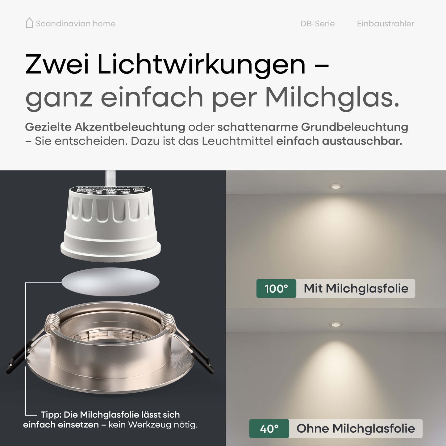 LED Einbaustrahler Dimmbar Schwenkbar Aluminium I DB-Serie