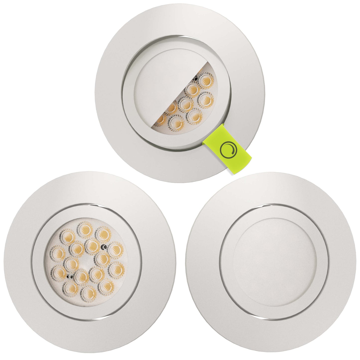 LED Einbaustrahler Dimmbar Schwenkbar Weiß-Matt I DB-Serie