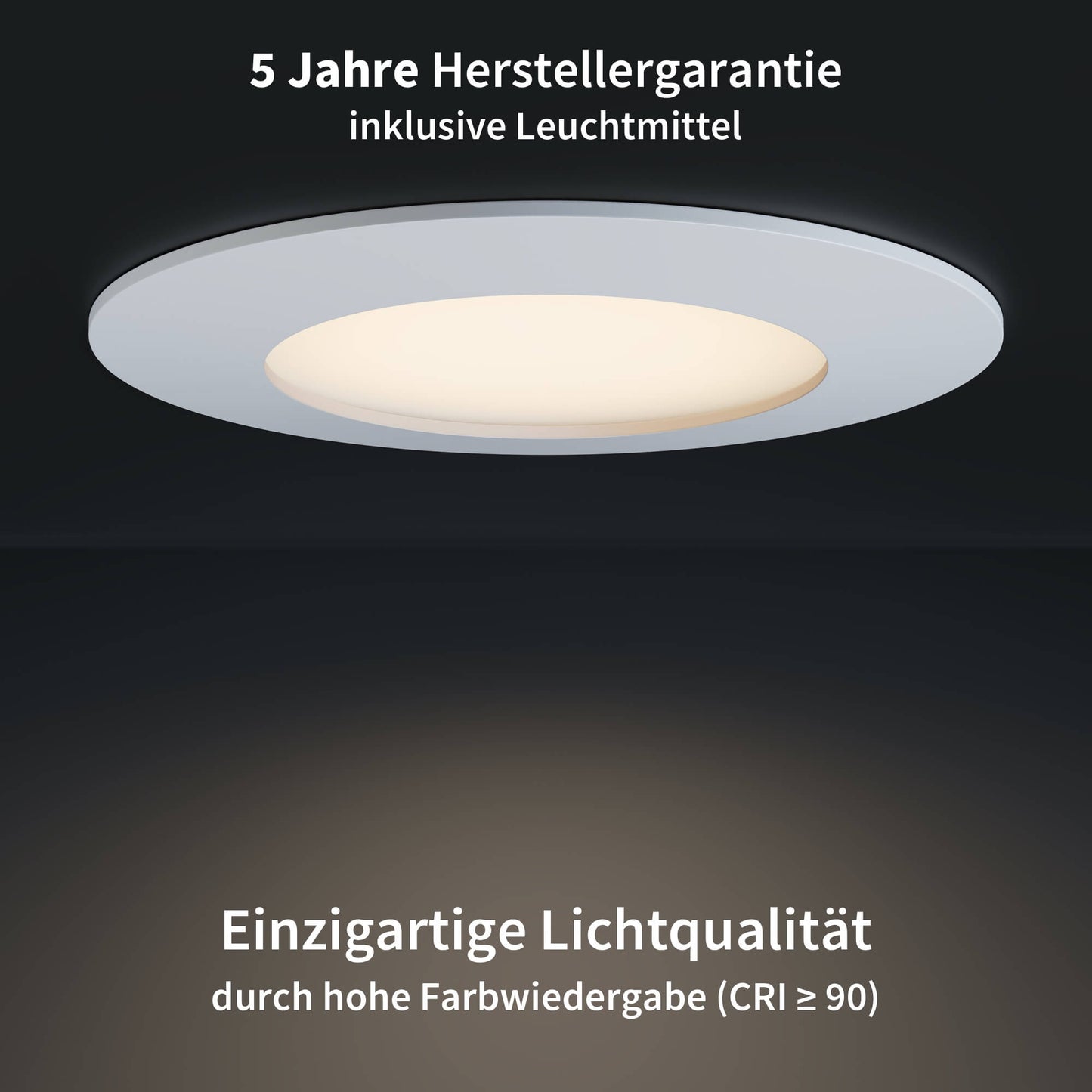 LED Einbaustrahler Dimmbar (WarmDim) Weiß-Matt I DN-Serie