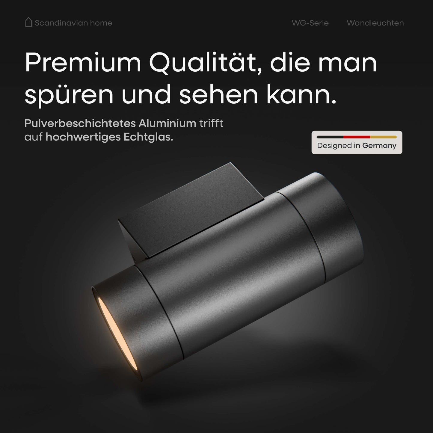 LED Wandleuchte Anthrazit I WG-Serie