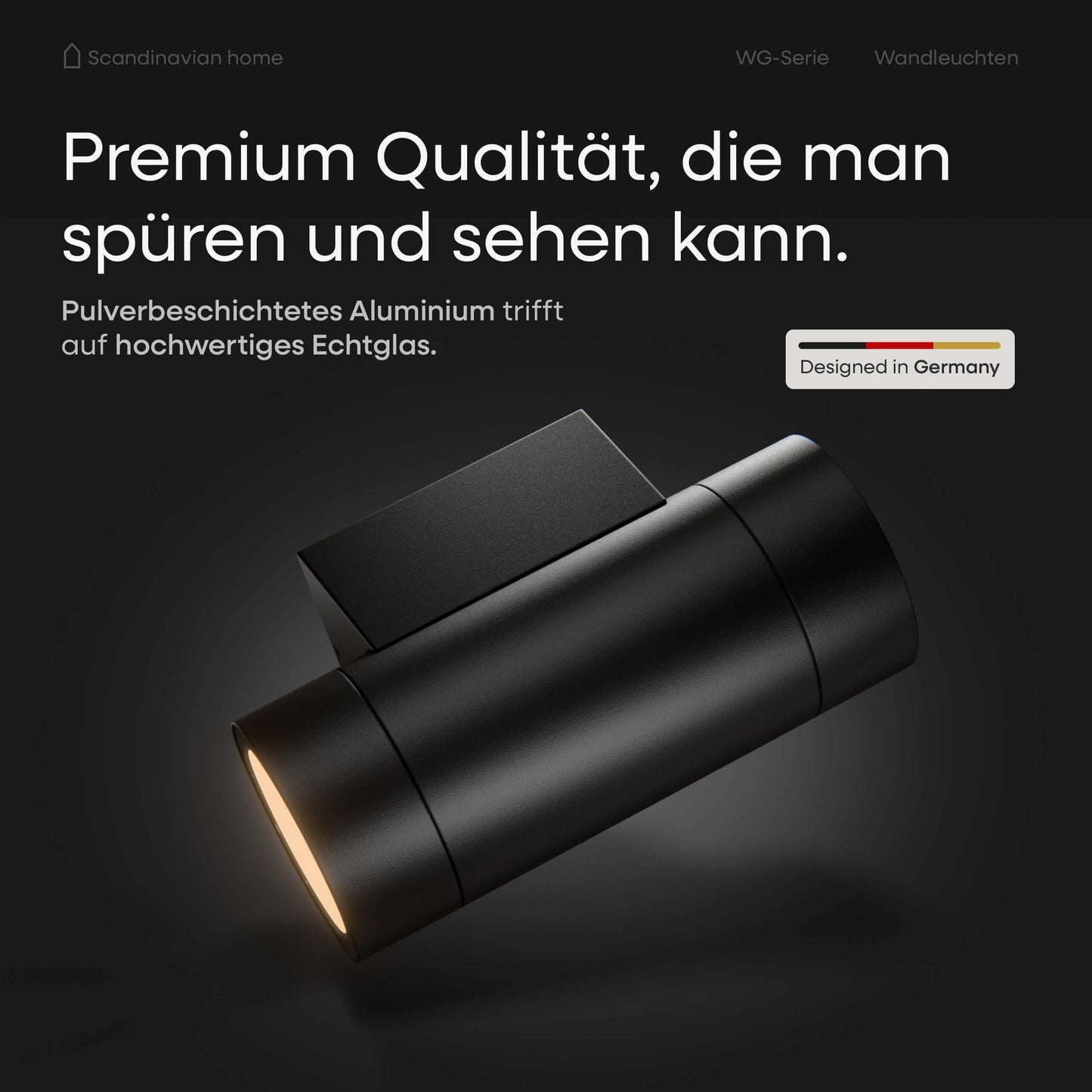 LED Wandleuchte Schwarz I WG-Serie