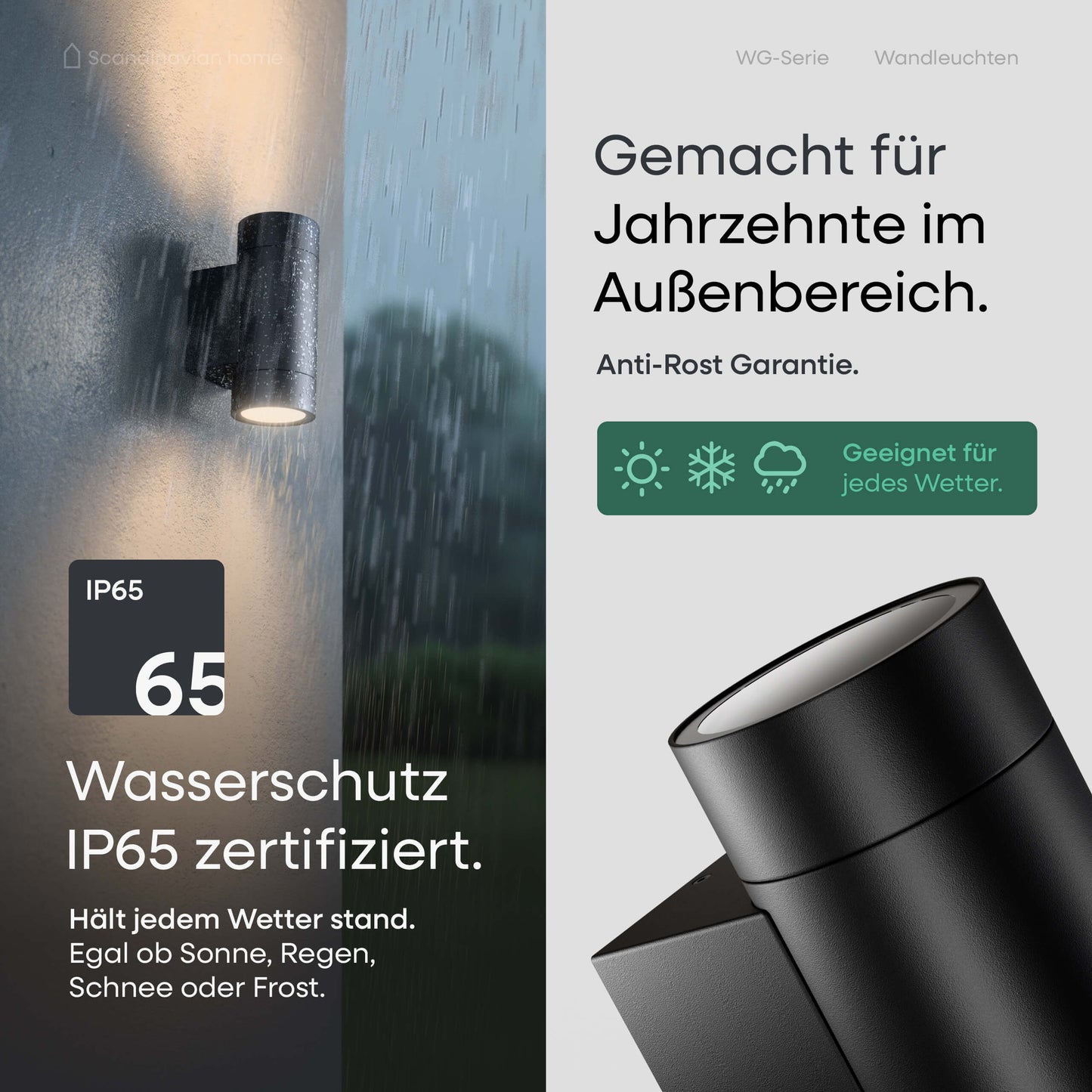 LED Wandleuchte Schwarz I WG-Serie