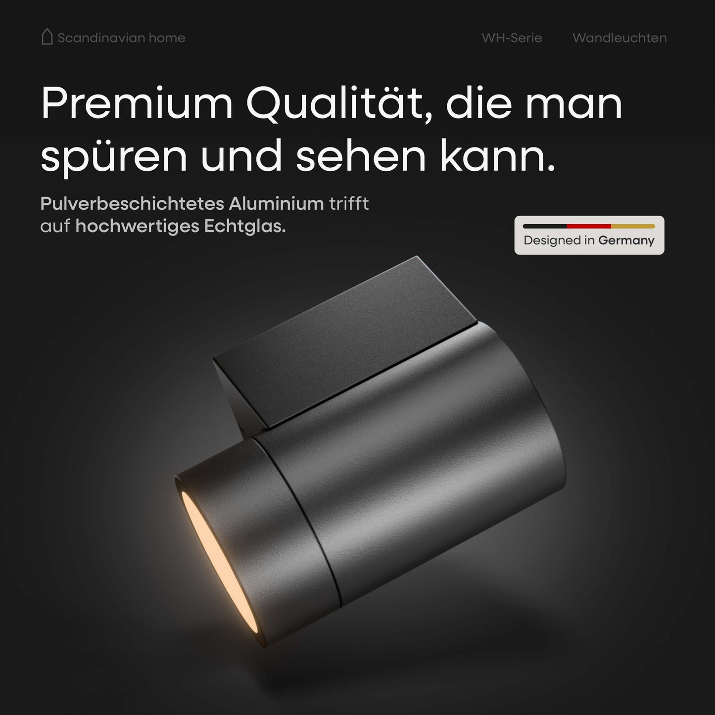 LED Wandleuchte Anthrazit I WH-Serie