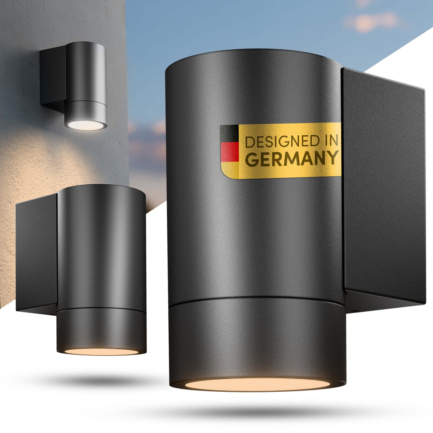 LED Wandleuchte Anthrazit I WH-Serie