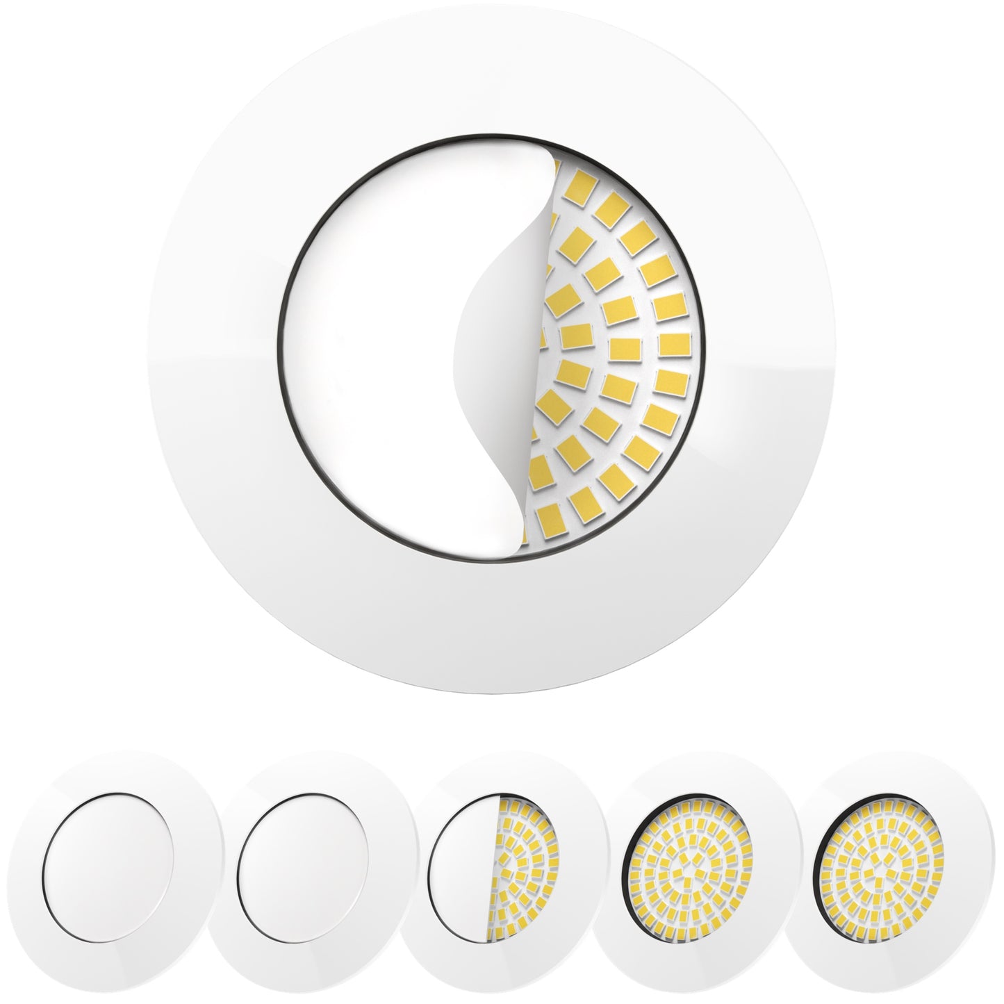 LED Einbaustrahler Weiß-Glänzend I NN-Serie