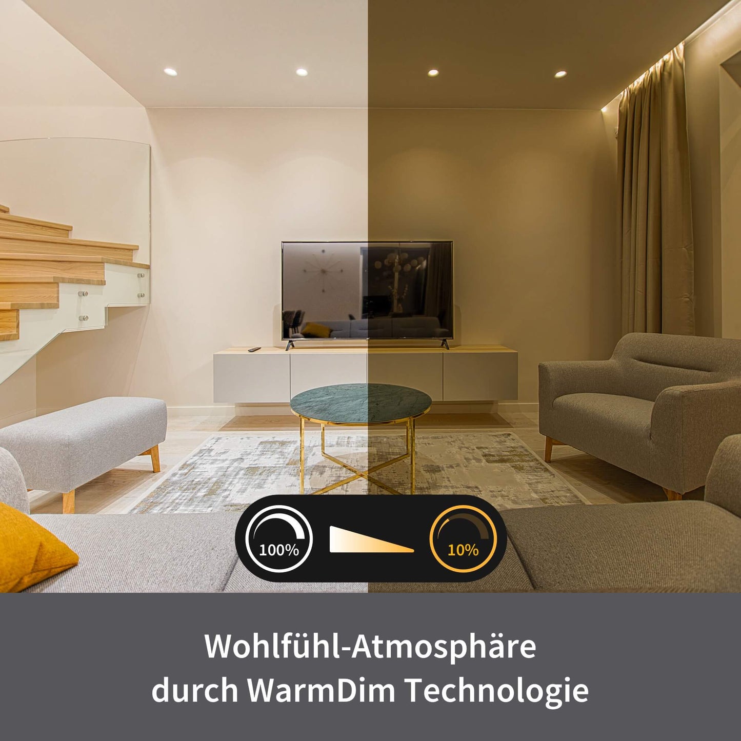 LED Einbaustrahler Dimmbar (WarmDim) Weiß-Matt I DN-Serie