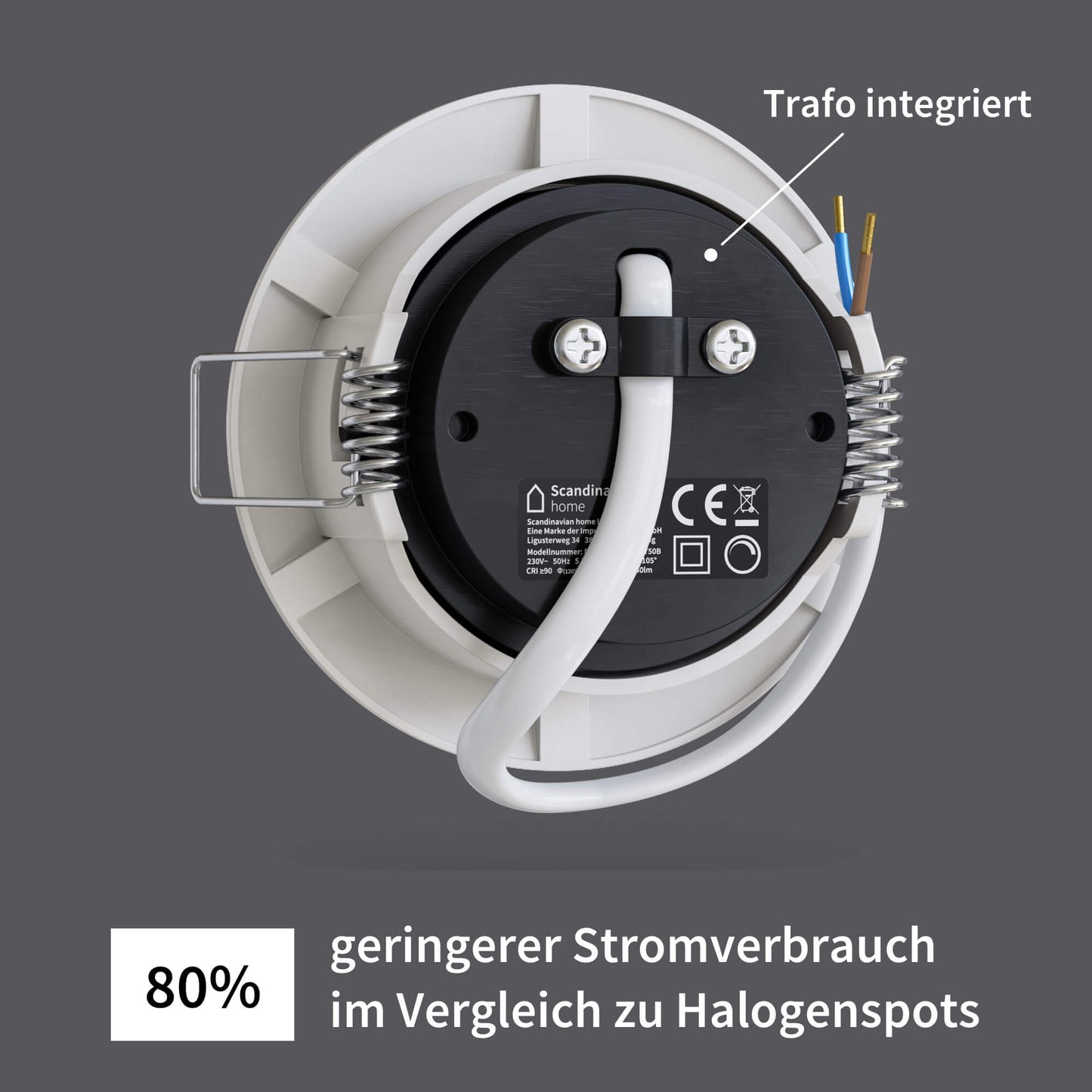 LED Einbaustrahler Dimmbar (WarmDim) Weiß-Matt I DN-Serie