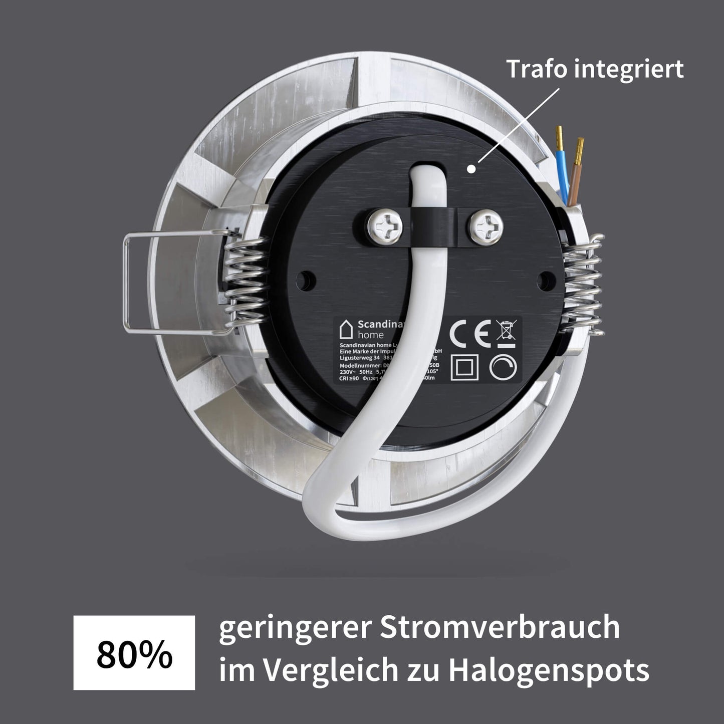 LED Einbaustrahler Dimmbar (WarmDim) Edelstahldesign I DN-Serie