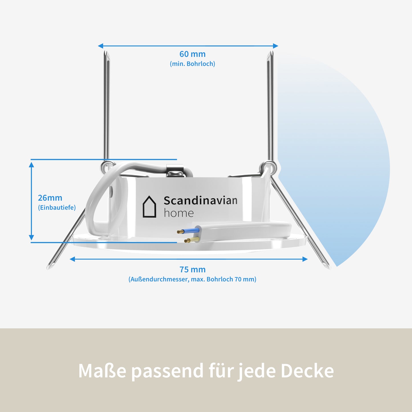 LED Einbaustrahler Weiß-Glänzend I NN-Serie