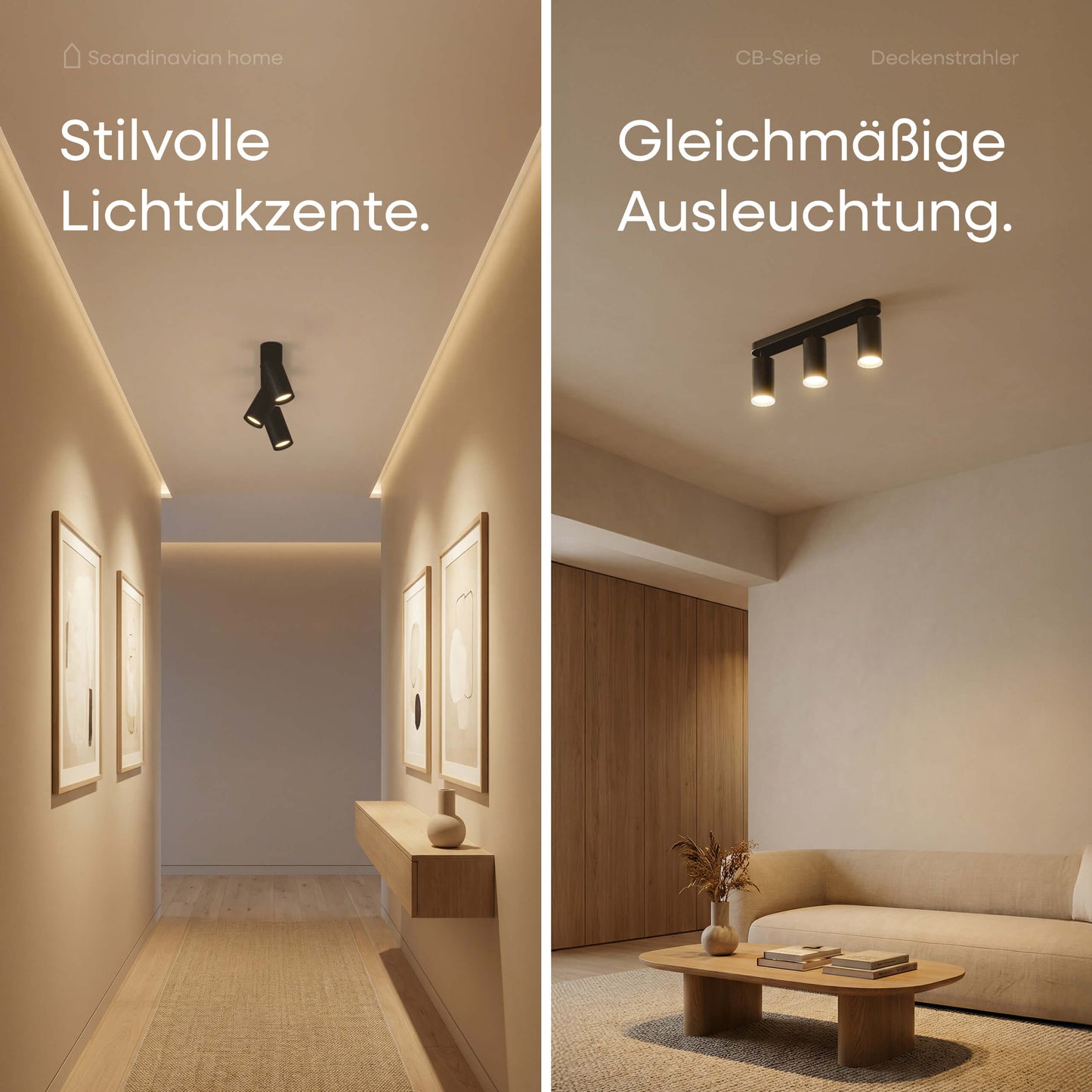 Deckenstrahler Schwenkbar Schwarz I CB-Serie