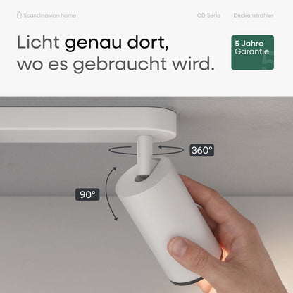 Deckenstrahler Schwenkbar Weiß I CB-Serie