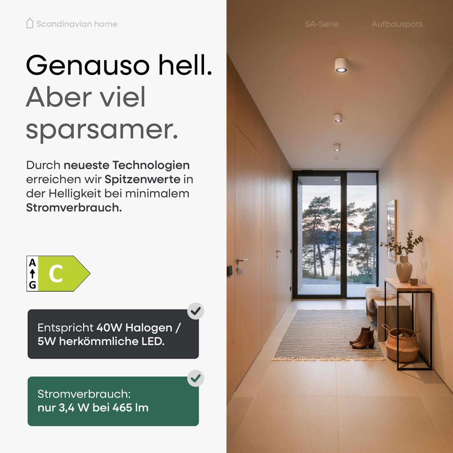 LED Aufbauspot Dimmbar Weiß I SA-Serie