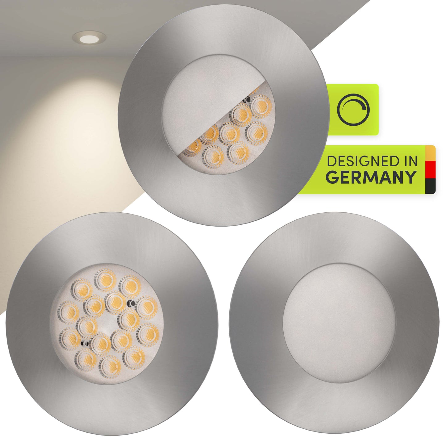 LED Einbaustrahler Dimmbar Aluminium I DA-Serie