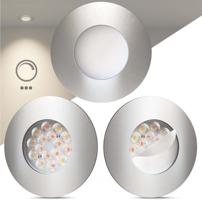 LED Einbaustrahler Dimmbar & Farbtemperatur einstellbar Aluminium I DA-Serie