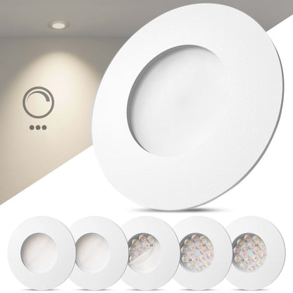 LED Einbaustrahler Dimmbar & Farbtemperatur einstellbar Weiß-Matt I DA-Serie