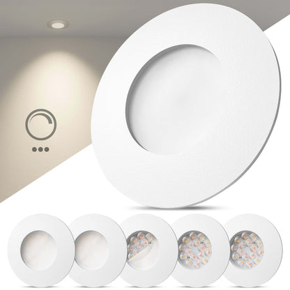 LED Einbaustrahler Dimmbar & Farbtemperatur einstellbar Weiß-Matt I DA-Serie