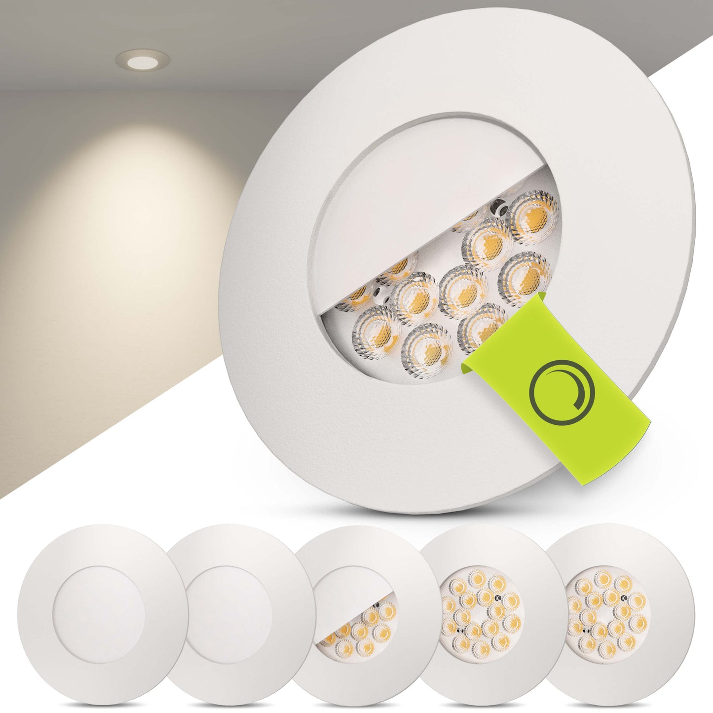 LED Einbaustrahler Dimmbar Weiß-Matt I DA-Serie