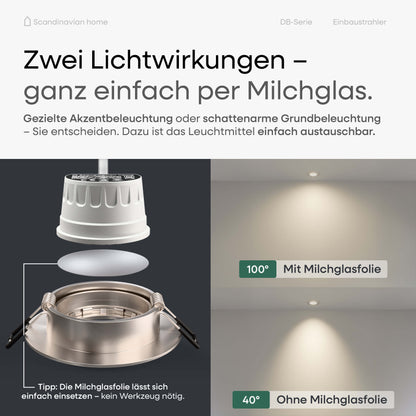 LED Einbaustrahler Dimmbar Schwenkbar Aluminium I DB-Serie
