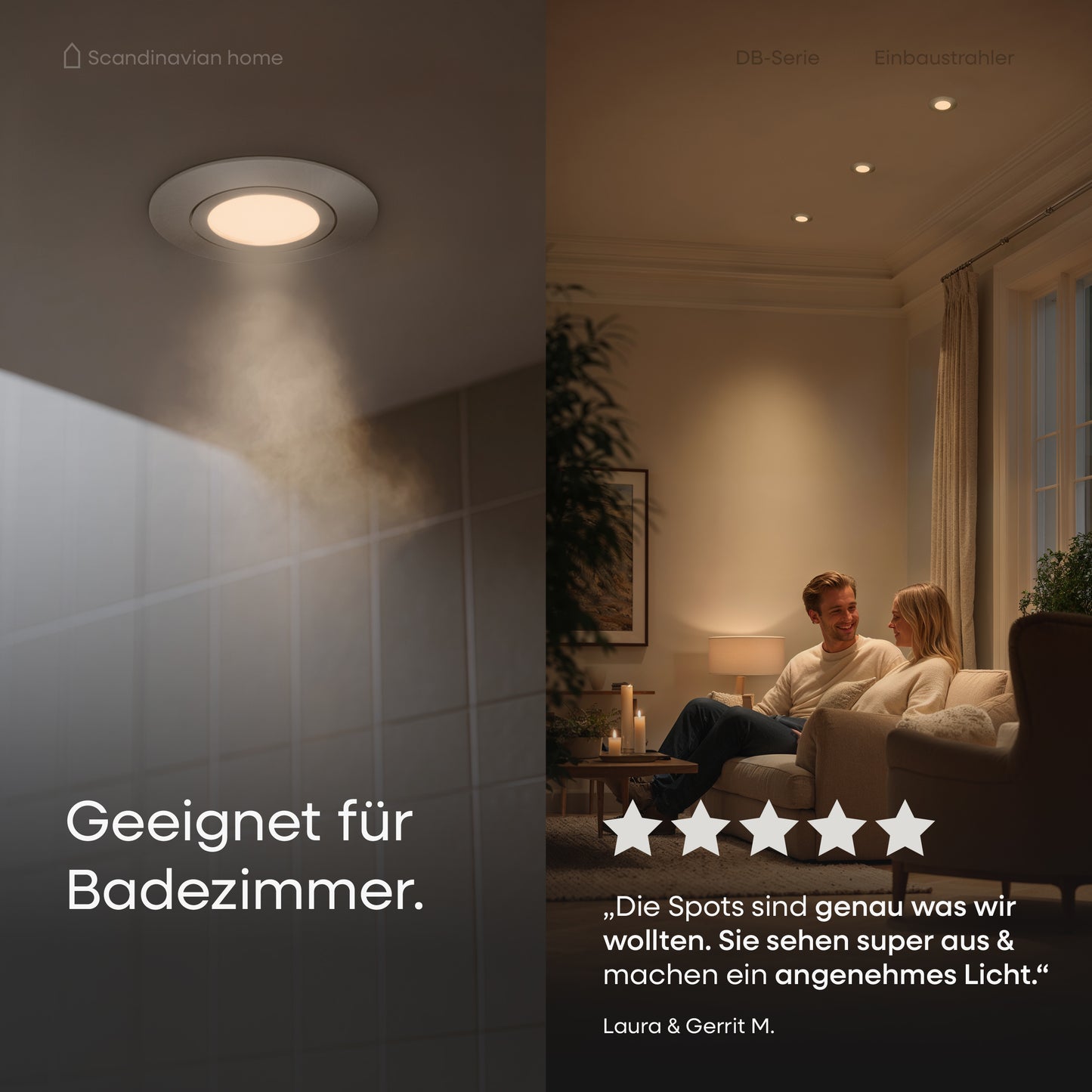 LED Einbaustrahler Dimmbar & Farbtemperatur einstellbar Schwenkbar Aluminium I DB-Serie