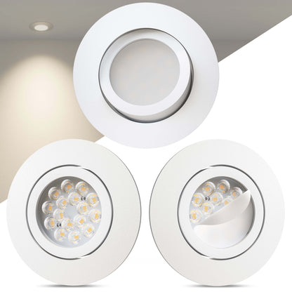 LED Einbaustrahler Dimmbar Schwenkbar Weiß-Matt I DB-Serie