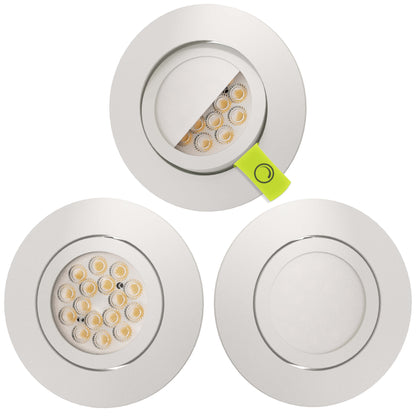 LED Einbaustrahler Dimmbar Schwenkbar Weiß-Matt I DB-Serie