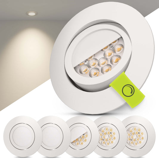 LED Einbaustrahler Dimmbar Schwenkbar Weiß-Matt I DB-Serie