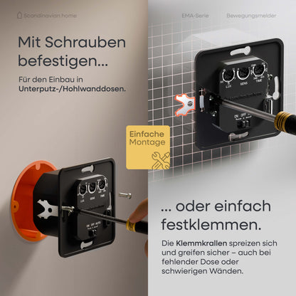 Bewegungsmelder Anthrazit-Matt I EMA-Serie