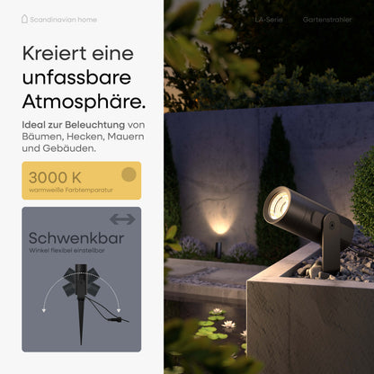 LED Gartenstrahler Schwarz I LA-Serie