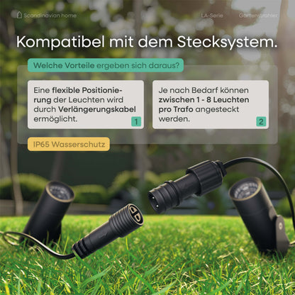 Verlängerungskabel für LED Gartenstrahler I LA-Serie