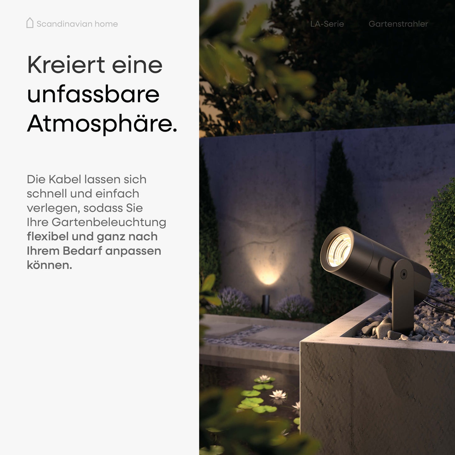 Verlängerungskabel für LED Gartenstrahler I LA-Serie