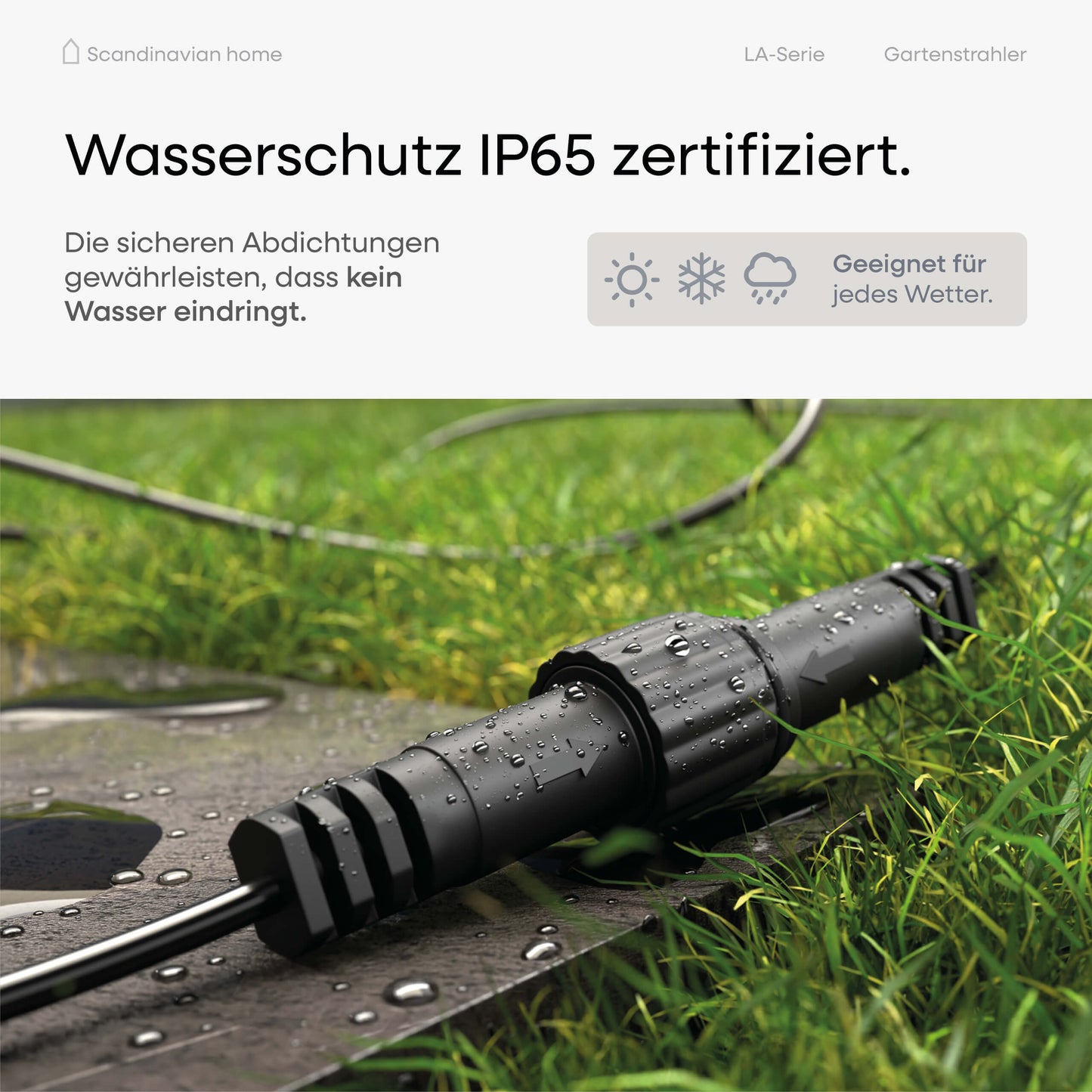 Verlängerungskabel für LED Gartenstrahler I LA-Serie