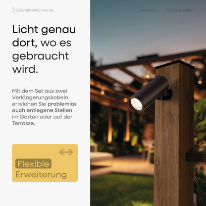 Verlängerungskabel für LED Gartenstrahler I LA-Serie