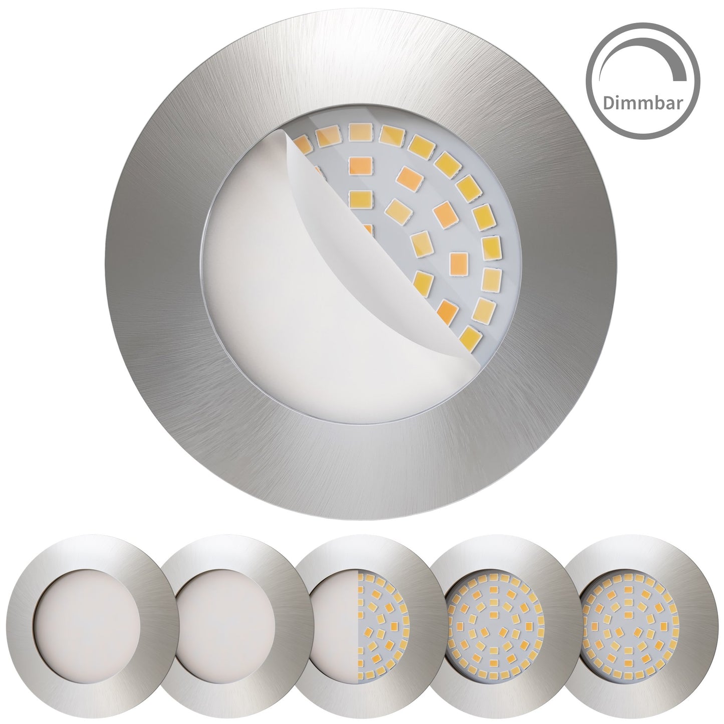 LED Einbaustrahler Dimmbar (WarmDim) Edelstahldesign I DN-Serie
