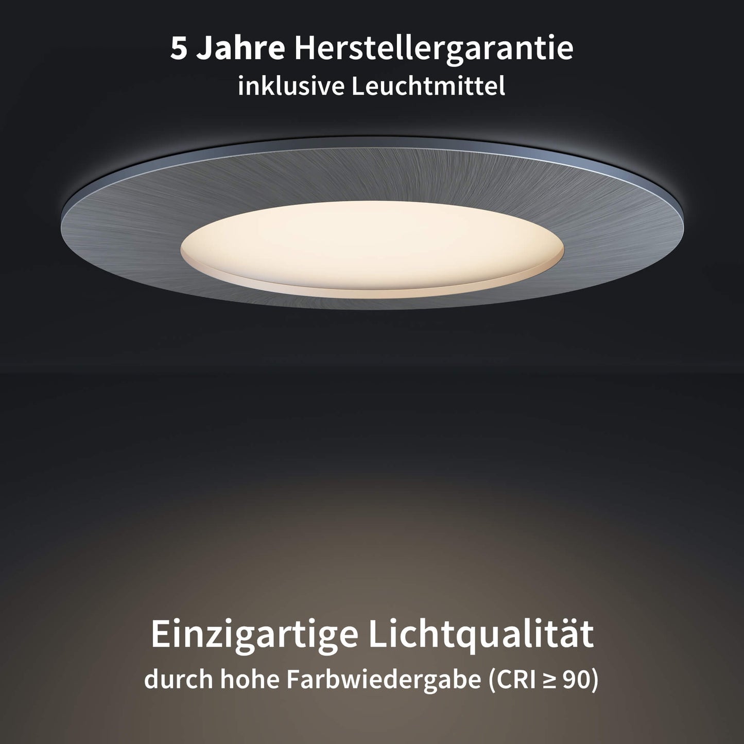 LED Einbaustrahler Dimmbar (WarmDim) Edelstahldesign I DN-Serie