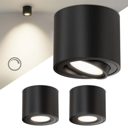 LED Aufbauspot Dimmbar Schwarz I SA-Serie