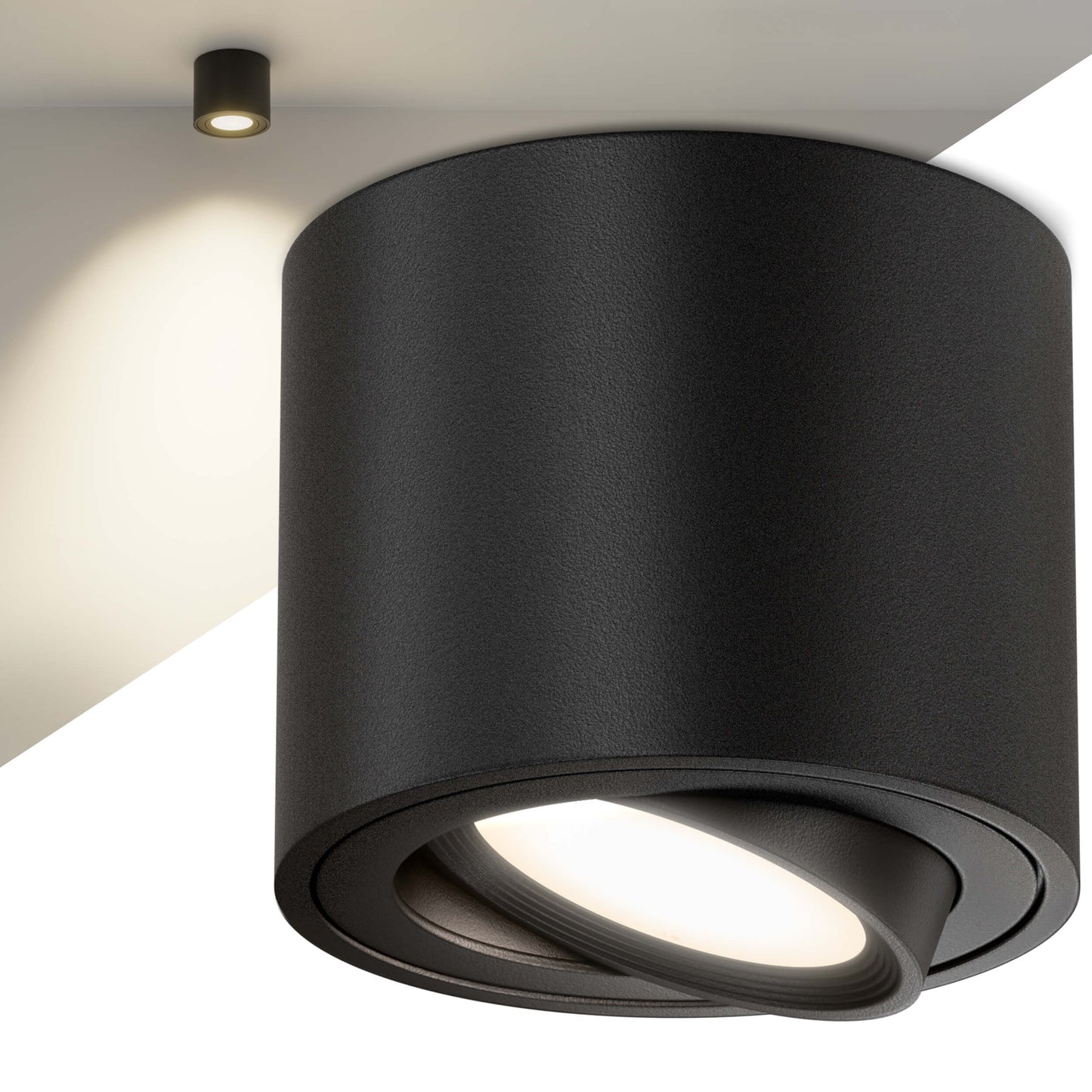 LED Aufbauspot Dimmbar Schwarz I SA-Serie
