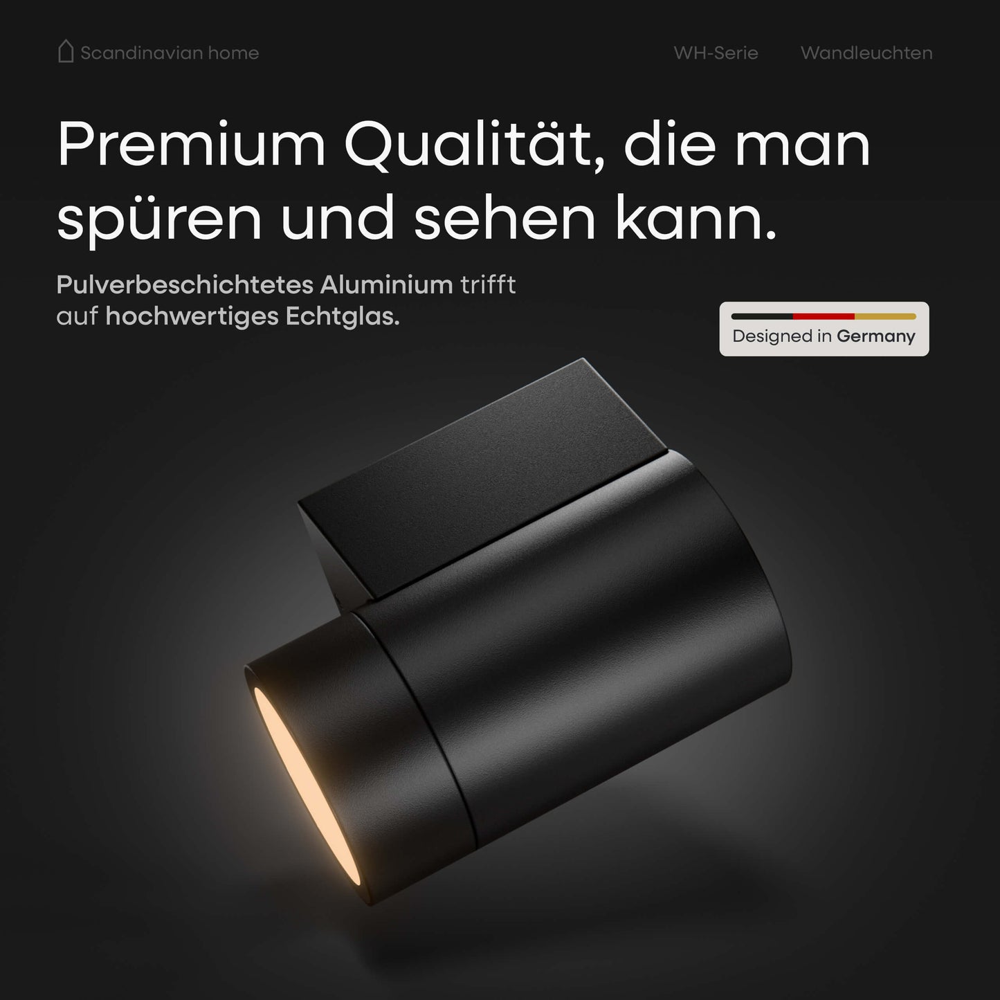 LED Wandleuchte Schwarz I WH-Serie