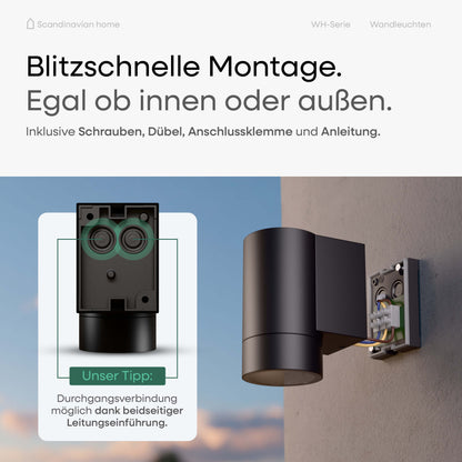 LED Wandleuchte Schwarz I WH-Serie