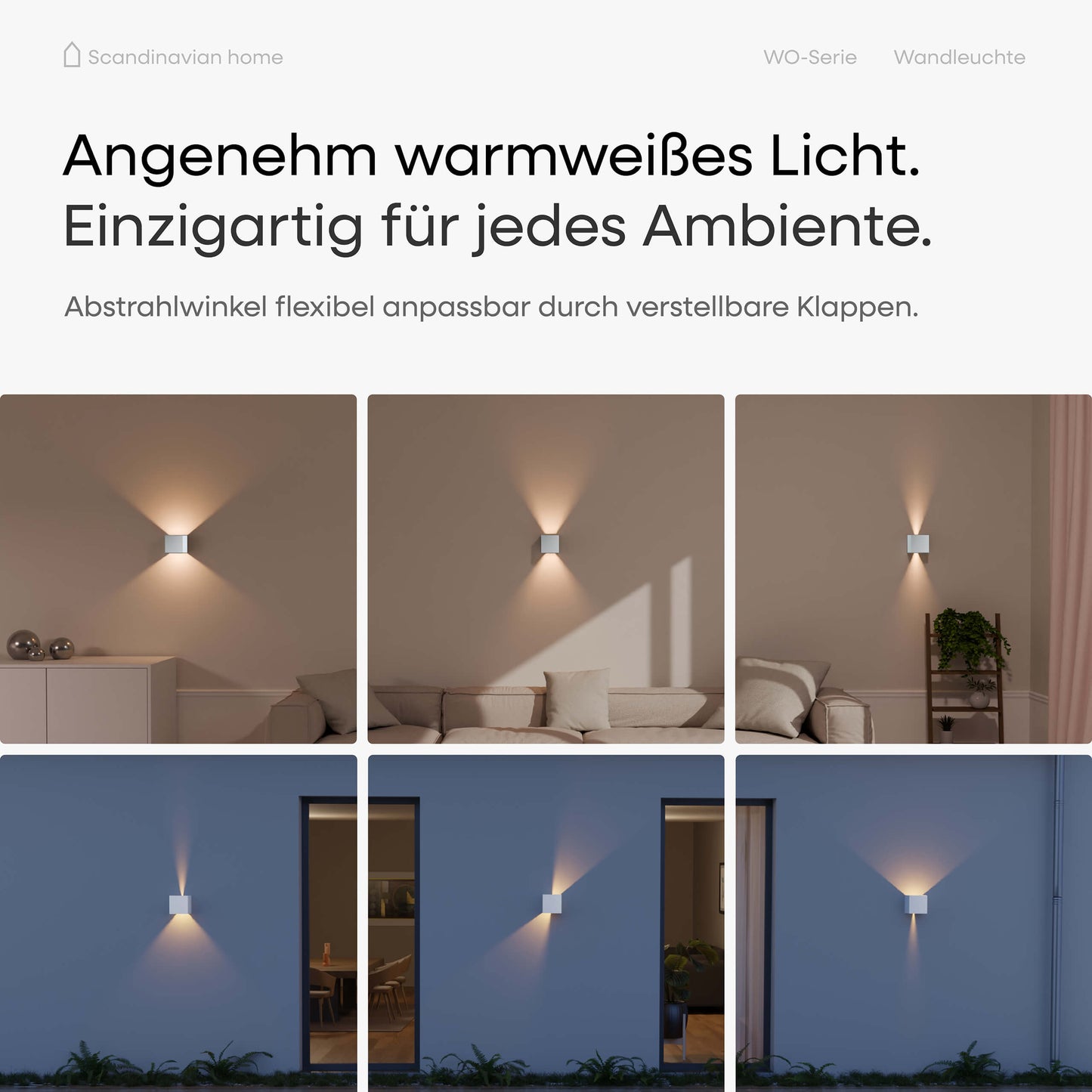 LED Wandleuchte Weiß I WO-Serie
